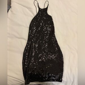 Fashion Nova Black Sequin Dress - Dancing in Twilight